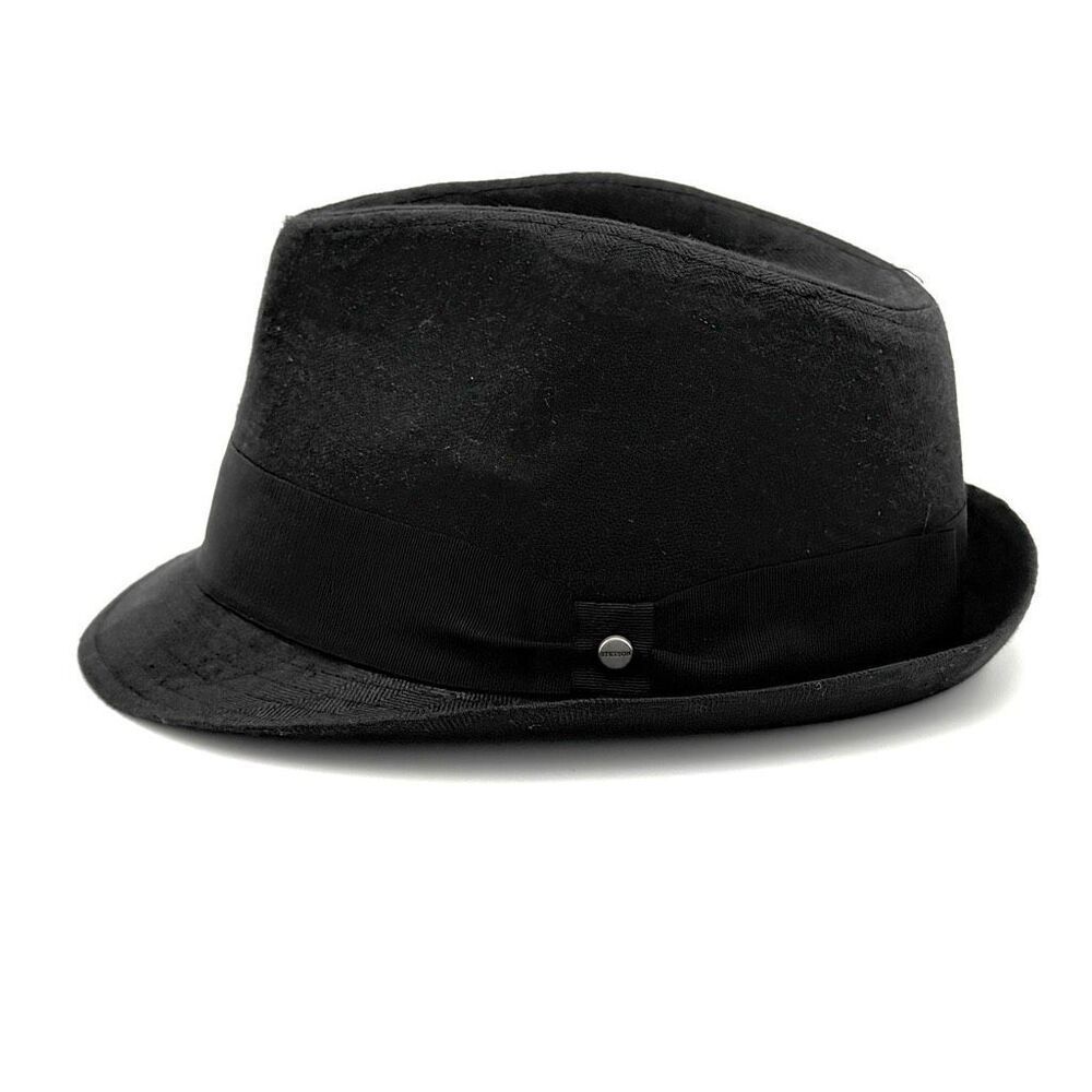 All American Fedora by Stetson in Black Polyester - US Men’s Small/Medium